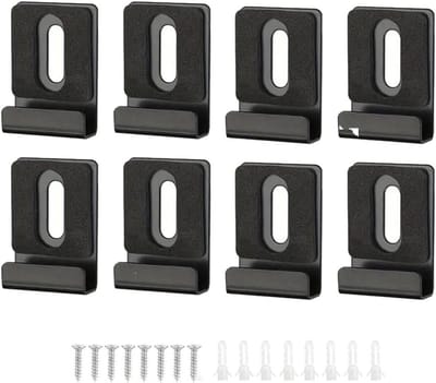 Set van 8 Metalen Spiegelclips voor Wandmontage, Stevige Bevestigingshaken voor Spiegels, Foto's en Billboards met Rubberen Pads
