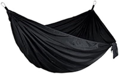 Kampeerhangmat - Reishangmat - Buiten Ontspannen - Boomvriendelijke Riemen - 270 x 140cm - Zwart