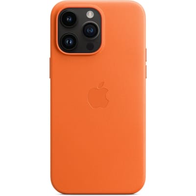 Leather Backcover MagSafe voor de Apple iPhone 14 Pro Max - Orange