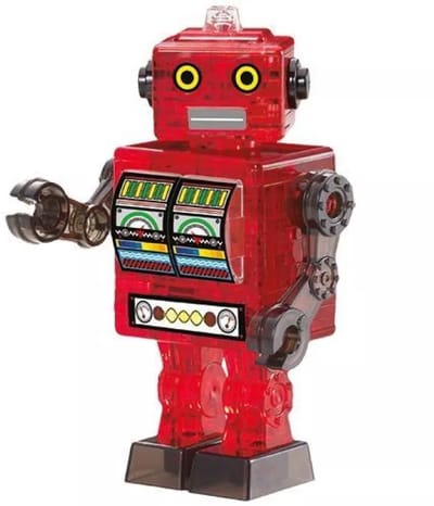Robot czerwony Crystal Puzzle 3D - Rode robot Crystal Puzzle 3D