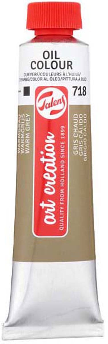 Olieverf tube 40ml warmgrijs 718 schilderen creatief.