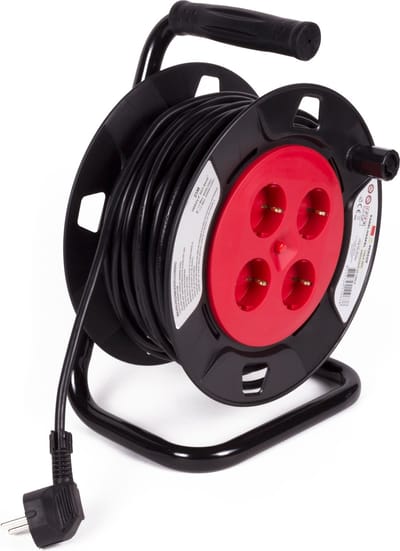 Benson kabelhaspel - 16 A - Binnengebruik - 2300 W (afgerold) / 1000 W (opgerold) - 25 Meter