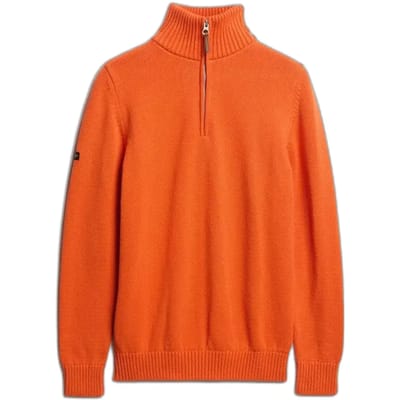 Superdry - Katoenen Trui Met Halve Rits - Heren - Sweaters