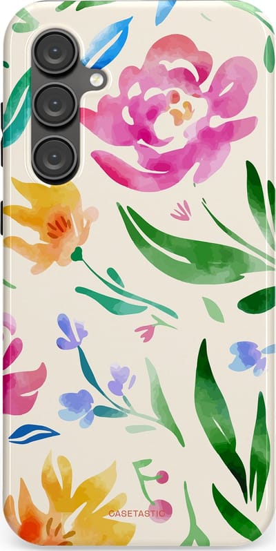 Casetastic Hoesje Geschikt voor Samsung S23 FE - Stijlvolle Beschermende Duo-layer Case - Waterflora