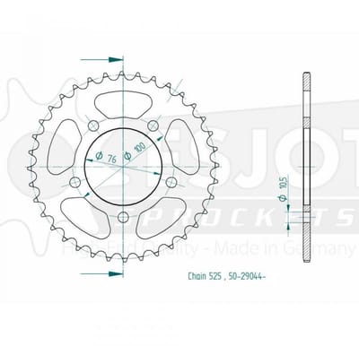 Couronne de transmission Esjot pour Moto Benelli 1130 TNT R CAFE RACER 2006 à 2016 Neuf