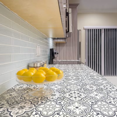 Meubeldecoratiestickers - 60 authentieke Lerona cementtegel meubelstickers - 60 stickers 20x20cm