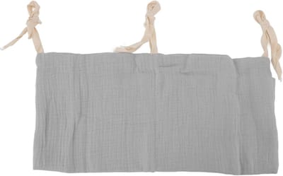Opbergtas Babybed - Baby Organizer - Babykamer Opbergen - 2 Vakken - 38 x 18 cm - Grijs