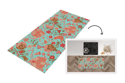 Keukenloper - Loper keuken - Peperkoekhuisje - Bloemen - Katten - Sneeuwvlok - Patronen - 120x50 cm - Keukenloper vinyl