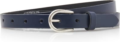 Dames Riem Leer Blauw - 2 cm Breed – Smalle Leren Dames Riem Blauw - Taillemaat 85 - Totale lengte 100 cm