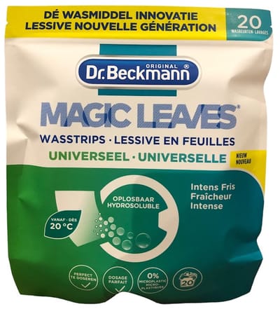 2 x Dr. Beckmann Wasstrips 20 stuks – Universeel – Intens Fris – Compact & Duurzaam Wasmiddel – Voor Schone, Frisse Kleding