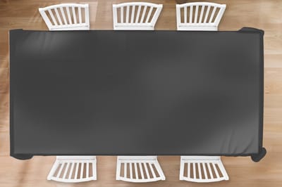 Tafelkleed - Tafellaken - 300x150 cm - Zwart - Effen kleur - Binnen en Buiten