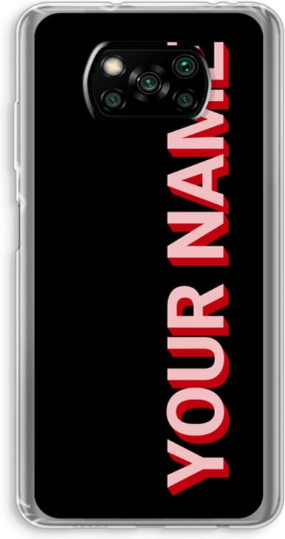 Gepersonaliseerd - Case Company® - Hoesje geschikt voor Poco X3 Pro hoesje - Namecase - Soft Cover Telefoonhoesje - Bescherming aan alle Kanten en Schermrand