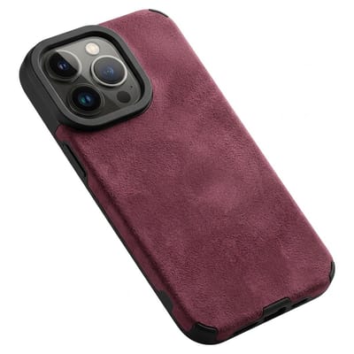 Rood mat telefoon hoesje backcover geschikt voor iPhone 13 Pro dames en heren met camera bescherming en versterkte hoeken hardcase
