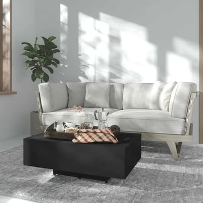 vidaXL - Salontafel - 85x55x31 - cm - bewerkt - hout - zwart