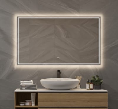Schaere - Badkamerspiegel - LED Verlichting - Spiegel Verwarming - Touch Sensor - Dimfunctie - 120x70x3 cm