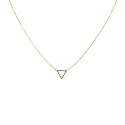 New Bling 9NBSAM-G190200 Gouden Ketting - Dames - Driehoek - 7,4 mm - Ankerschakel - 38 + 2,5 + 2,5 cm - 14 Karaat - Goud