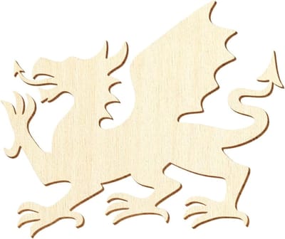 Houten Draak Decoratie - Knutselhout Figuren - Huis Decoratie - Gelaserd Multiplex - Keuze 5-50cm