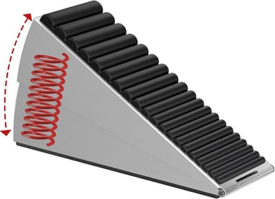 Deurstopper - Verstelbare Deurstopper - Voorkomt Dichtslaan - Anti-slip Rubber - 7.5 cm Hoog - Zilver