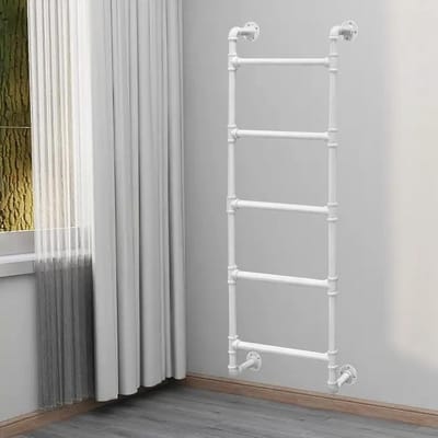 Zoldertrap Metaal - Nooduitgangladder Wandmontage - Veilige Toegang Creëren - Ruimtebesparend Ontwerp - 1 Meter Hoog - Zwart