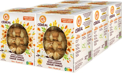 Céréal Wafels Vanille - 6 x 150 gr - Voordeelverpakking