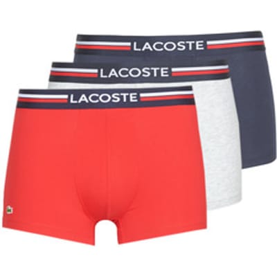 Lacoste Iconic Heren Boxershorts 3-Pack Rood/Blauw/Grijs - Maat  S