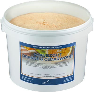 Scrubzout Sweet Orange & Cedarwood - 20 KG - Hydraterende Lichaamsscrub