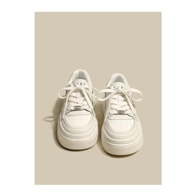 Lente Nieuwe Skateboard Schoenen College Stijl Dikke Zool Verhoogd Niche Veelzijdig Sport Casual Witte Schoenen Dames 40