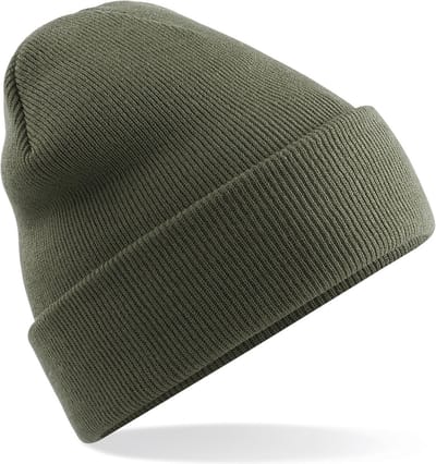 Basic winter muts olijf groen