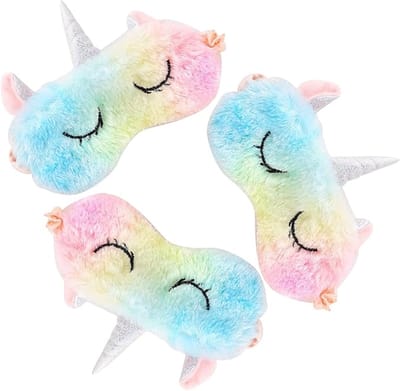 Unicorn Slaapmasker - Unicorn masker - Fluffy slaapmasker - 3 stuks - One size - Kinderen en volwassenen - CHPN
