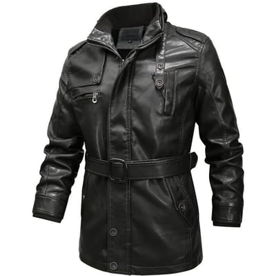 Heren Motorjas Gewassen Leer PU Leer Europa en De Verenigde Staten Grote Dikke Buitenlander Jas 4XL gray