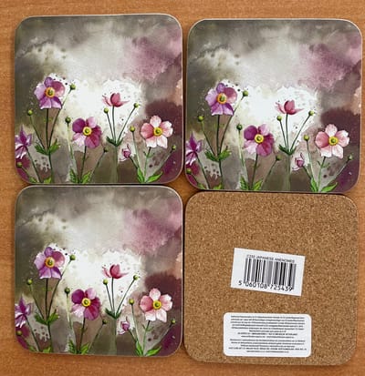 Alex Clark Onderzetters JAPANESE ANENOMES ~ BLOEMEN
