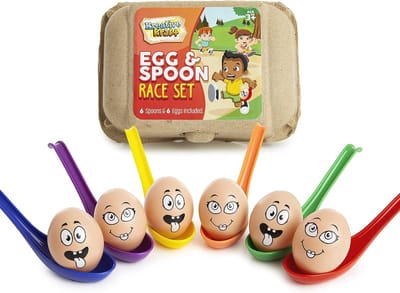 Eieren en Lepel Racen Set voor Kinderen - Buitenspellen voor Feestjes en Verjaardagen