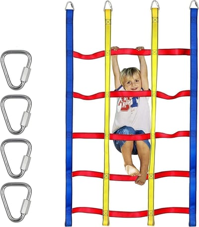 Klimnet voor Kinderen - Speelnet Klimtouw - Buiten Spelen - Robuust Polyester Materiaal - 105 x 148 cm