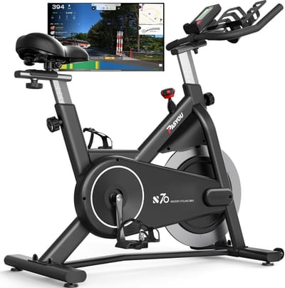 Hometrainer - Fitnessfiets Indoorfiets - Thuis trainen - Stil en soepel - 18 KG vliegwiel - Zwart