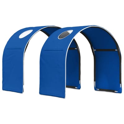 vidaXL - Bedtunnel - voor - kinderbedden - 2 - st - Blauw - Polyester