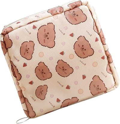 Opbergtas Maandverband - Kleine Hygiëne Tas - Discrete Opslag - Herbruikbaar en Stevig - 12 x 4 x 12 cm