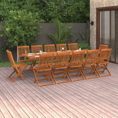 vidaXL - 13-delige - Tuinset - 280x90x75 - cm - massief - acaciahout