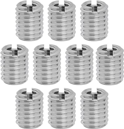 Dailygoods- Schroefdraadbus 10 Stuks - Roestvrij Staal - M8/M6 - Hoogwaardige Kwaliteit - Duurzaam - Nauwkeurige Afwerking - Lengte 15 mm - Schroefdraadinzet
