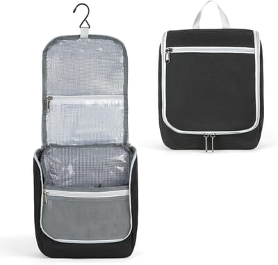 Opbergtas -Make-up rugzak- Cosmetische rugzak - Opbergtas voor cosmetica - Opbergtas voor cosmetica voor op reis - Met haak om op te hangen - Hangende toilettas voor op reis（zwart）-1 stuk