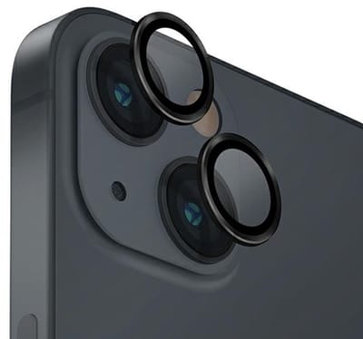 UNIQ Optix Serie - Camera Lens Bescherming - iPhone 14 - Zwart - Aluminium en Glas