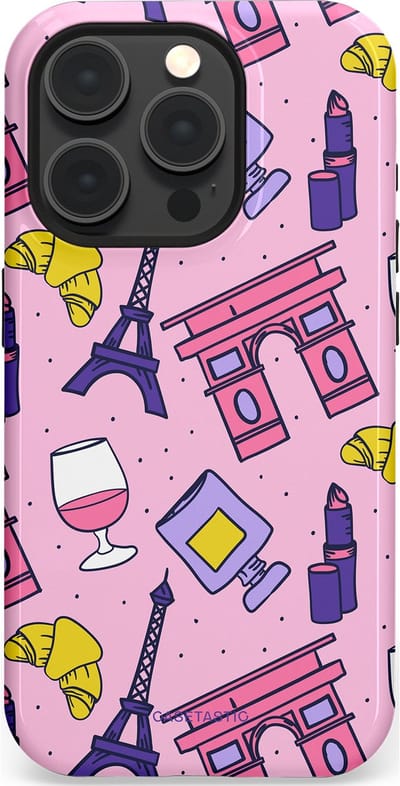Casetastic Hoesje Geschikt voor Apple iPhone 15 Pro Magsafe - Stijlvolle Beschermende Duo-layer Case - Trip to Paris