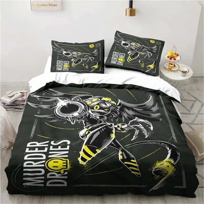 3D Print Cartoon Moord Drones Beddengoed Set Dubbel Twin King Dekbedovertrek Dekbed Kussensloop Jongens Meisjes Volwassenen Slaapkamer EU Single 135x200cm