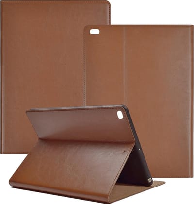 Hoes geschikt voor iPad 2022 / 2021 / 2020 10.2 inch - Lederen Book Case - Bruin
