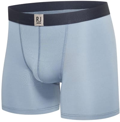 RJ Bodywear RJ Pure Color heren boxer (1-pack) - boxer extra lang - staalblauw