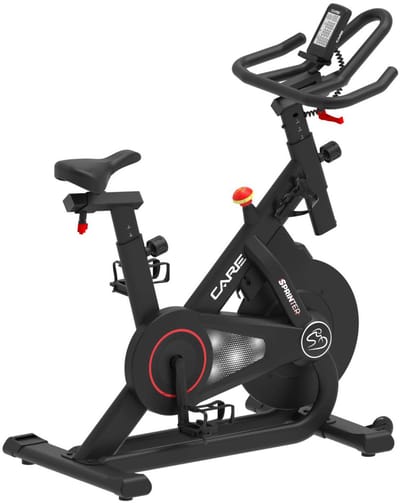 CARE SPRINTER - Indoorfiets - Vliegwielmassa: 15 kg - Display met 8 functies - Magnetische weerstand met microverstelling - Professioneel of thuisgebruik