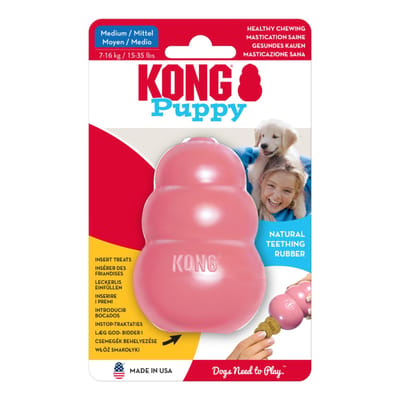 KONG Puppy Maat M Roze Rubberen Puppyspeelgoed