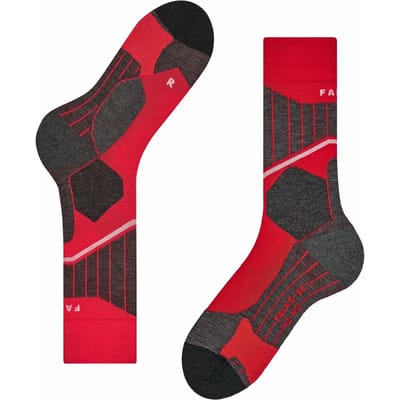 FALKE SC1 Langlauf Skisokken compressie, Ultralichte padding functioneel garen sportsokken heren rood - Maat 42-43
