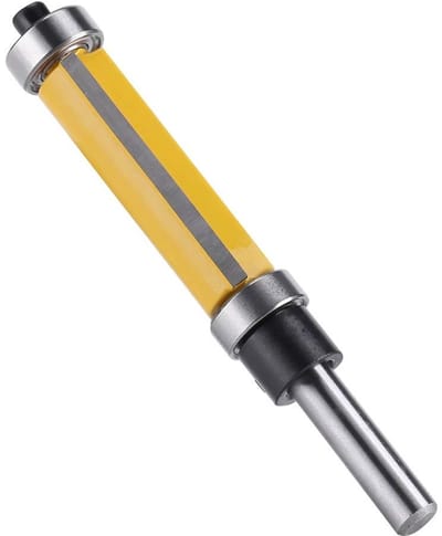 Dailygoody - Flush Trim Freesnijder - Professionele 1/4 Inch Schacht met Boven- en Onderlager - Precisie Gereedschap - Voor Houtbewerking - Voor Nauwk...