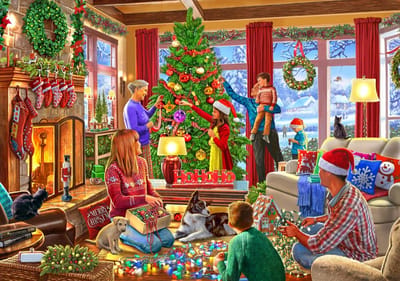 Bluebird Puzzle kerst legpuzzel Christmas Decorating - 2000 stukjes.