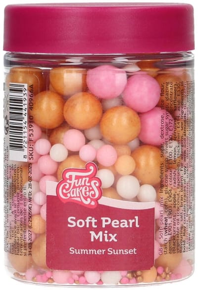 FunCakes Soft Pearls - Mix Summer Sunset - 80g